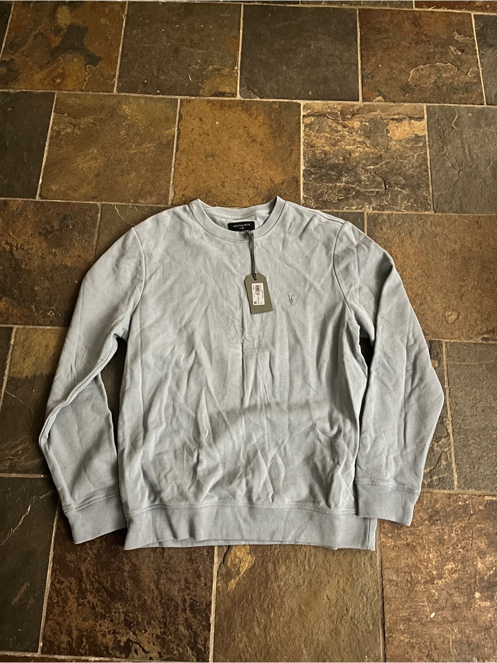 NWT ALL SAINTS Pale Blue Crewneck Sweatshirt